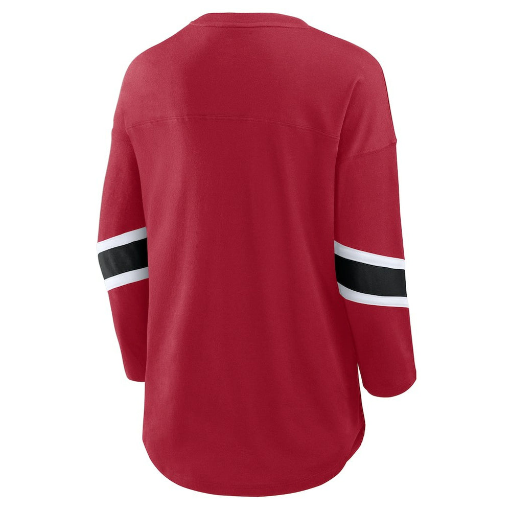 San Francisco 49ers Women's Redzone 3/4-Sleeve T-Shirt Scarlet