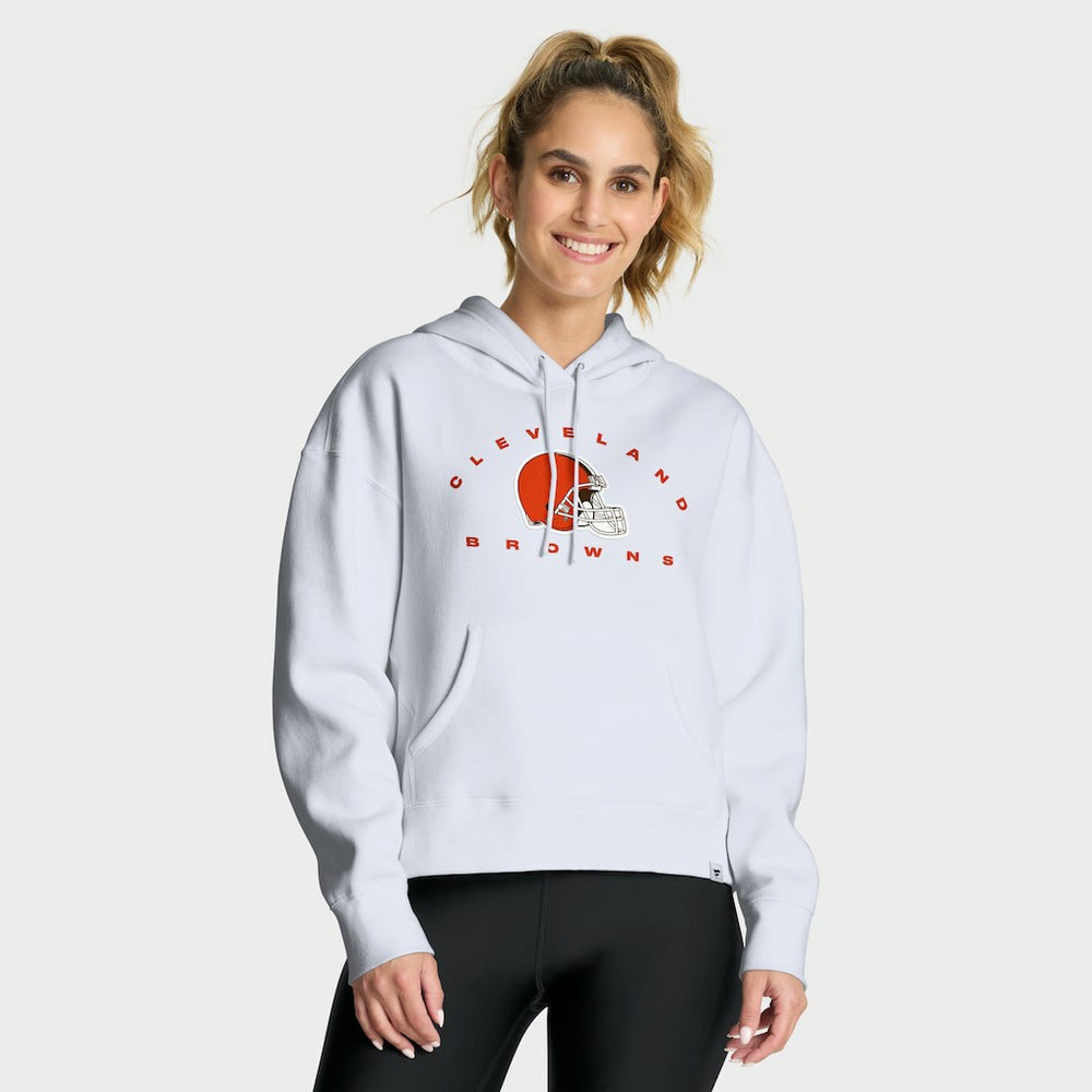 Cleveland Browns Women's Eligible Receiver Legacy Pullover Hoodie White