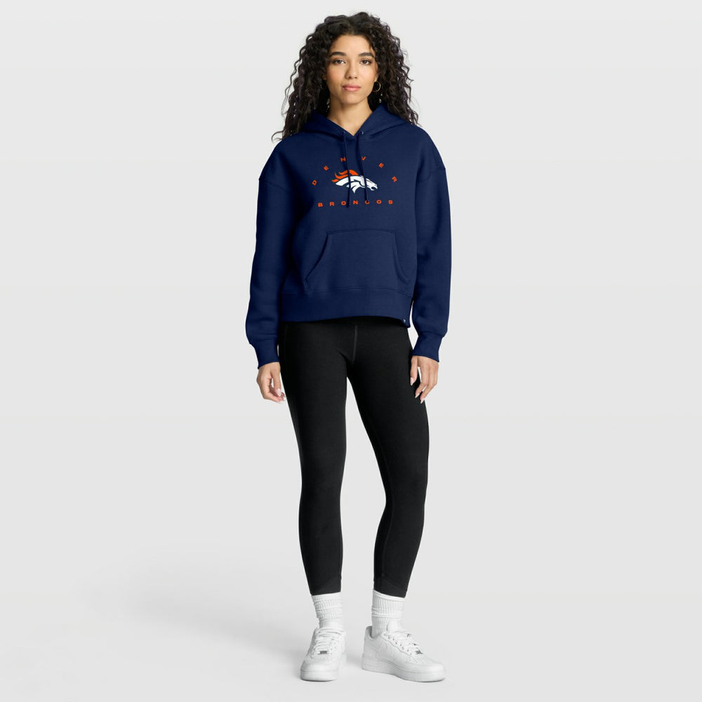 Denver Broncos Women's Eligible Receiver Legacy Pullover Hoodie Navy