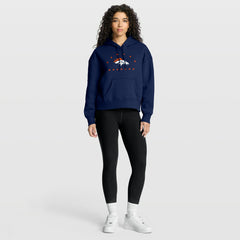 Denver Broncos Women's Eligible Receiver Legacy Pullover Hoodie Navy