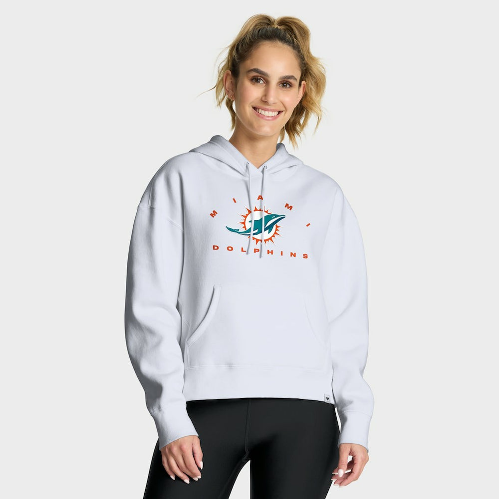 Miami Dolphins Women's Eligible Receiver Legacy Pullover Hoodie White