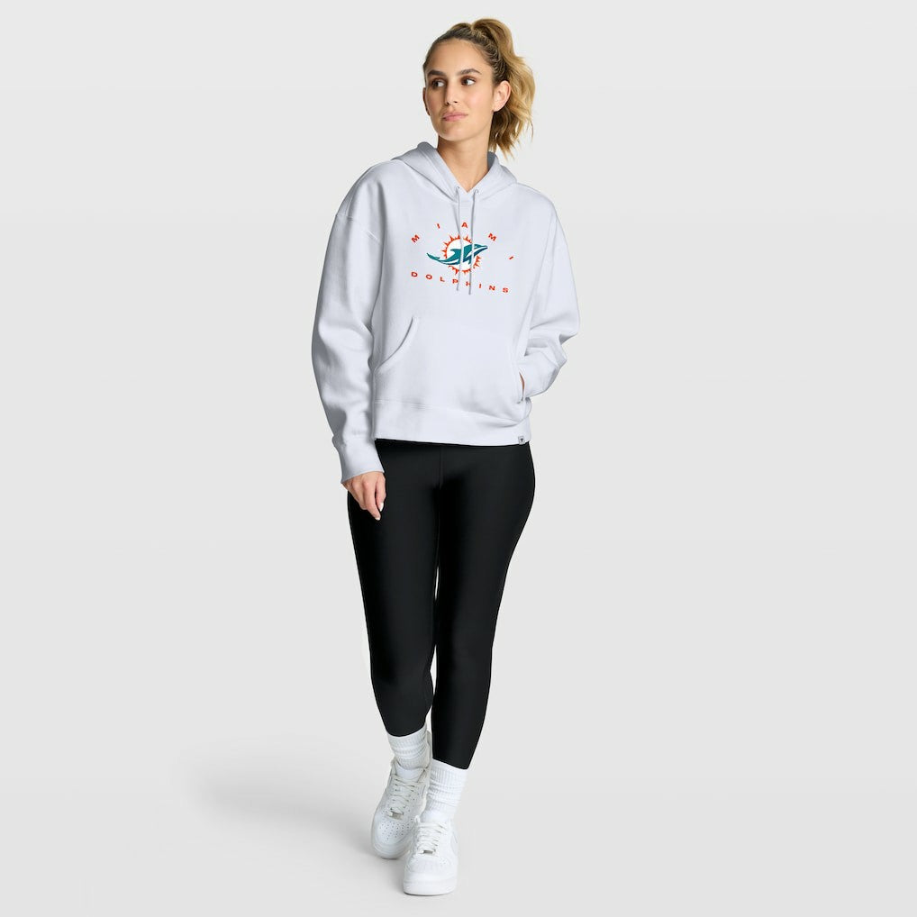 Miami Dolphins Women's Eligible Receiver Legacy Pullover Hoodie White