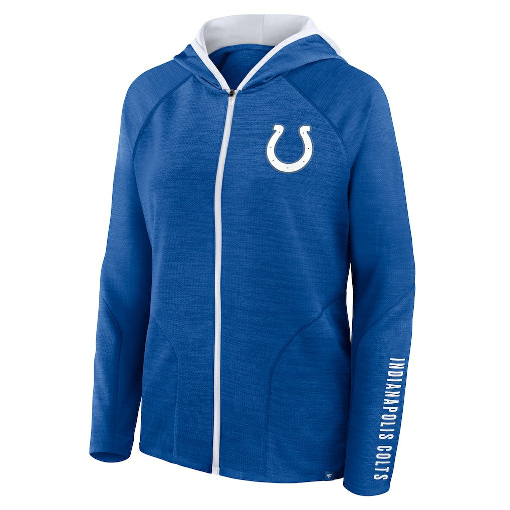 Indianapolis Colts Women's Redzone End Around Pass Raglan Full-Zip Hoodie Royal