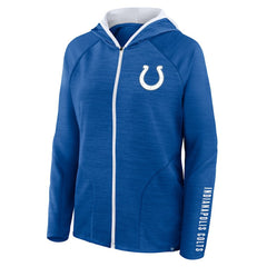 Indianapolis Colts Women's Redzone End Around Pass Raglan Full-Zip Hoodie Royal