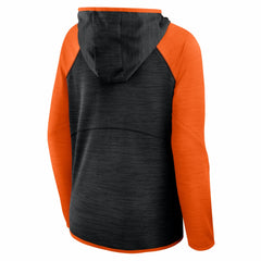 Cincinnati Bengals Women's Redzone End Around Pass Raglan Full-Zip Hoodie Black/Orange