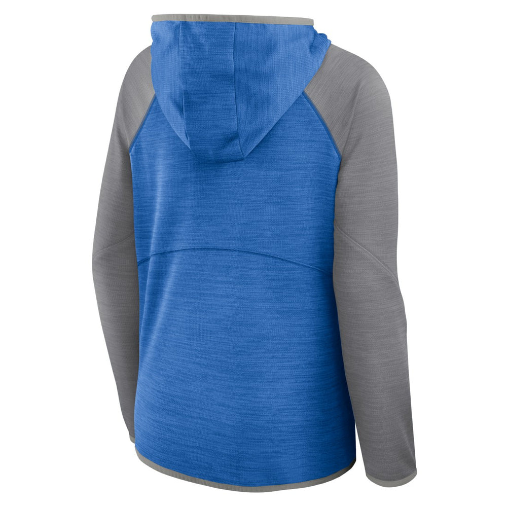 Detroit Lions Women's Redzone End Around Pass Raglan Full-Zip Hoodie Blue/Gray