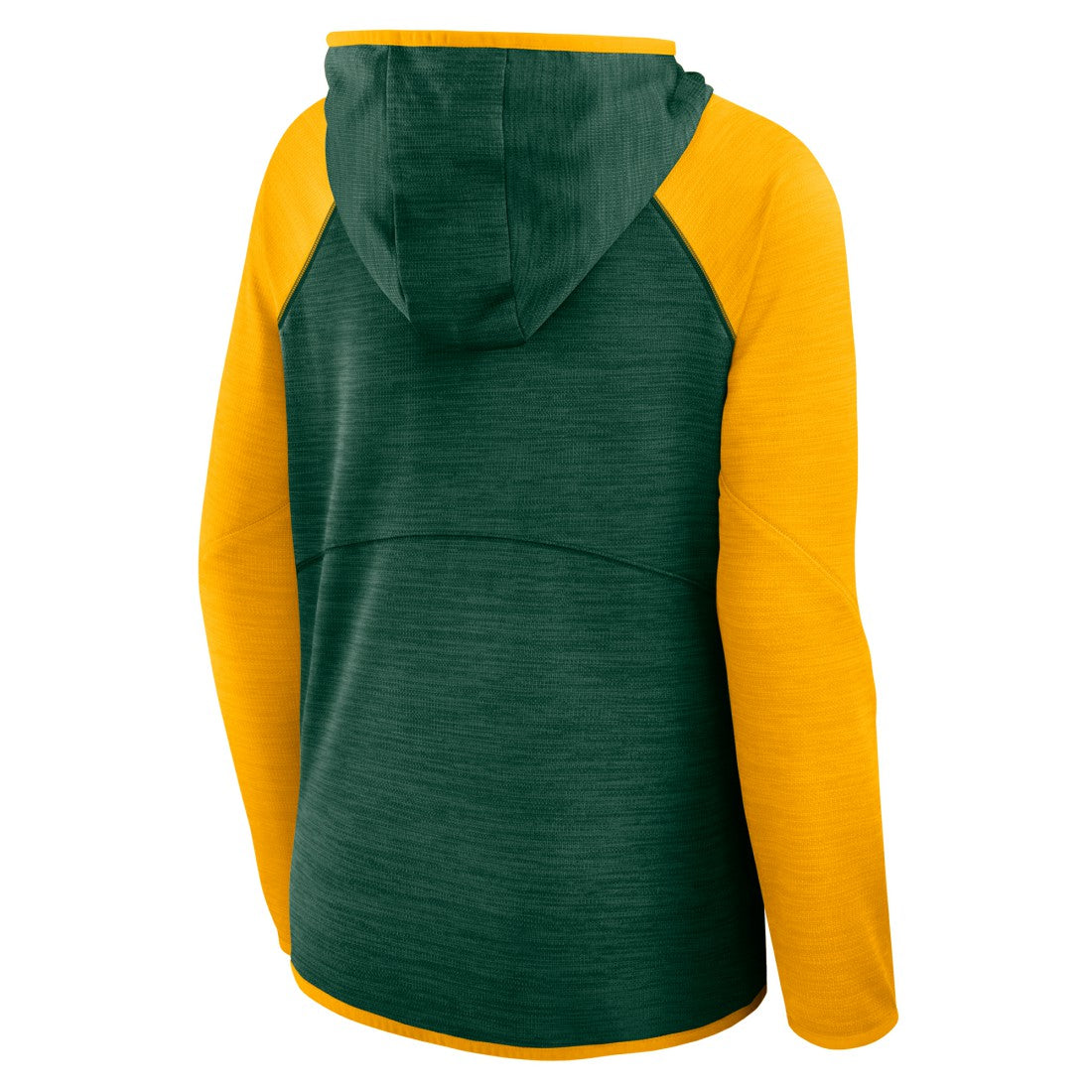 Green Bay Packers Women's Redzone End Around Pass Raglan Full-Zip Hoodie Green/Gold