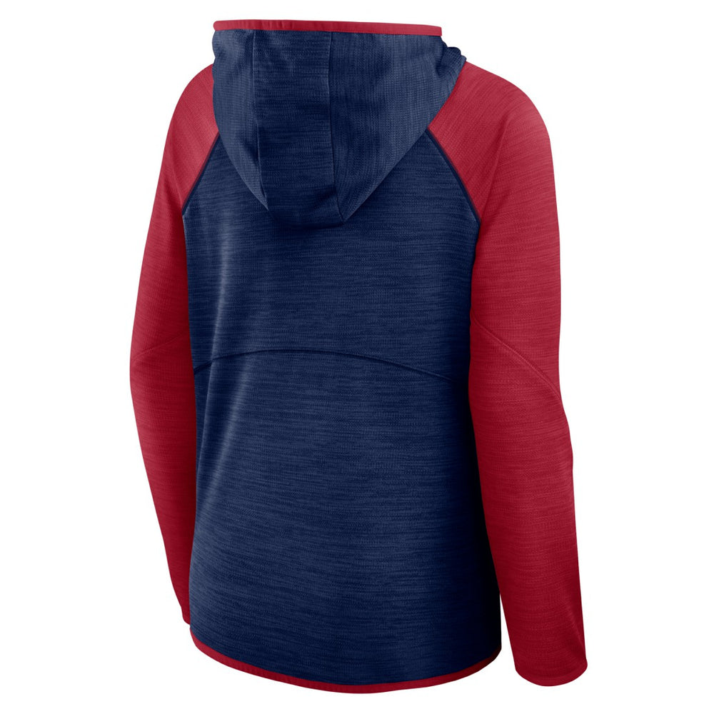 Houston Texans Women's Redzone End Around Pass Raglan Full-Zip Hoodie Navy/Red