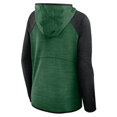 New York Jets Women's Redzone End Around Pass Raglan Full-Zip Hoodie Green/Black