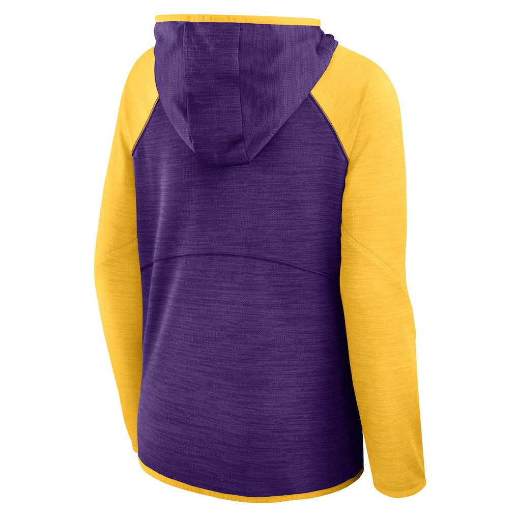 Minnesota Vikings Women's Redzone End Around Pass Raglan Full-Zip Hoodie Purple/Gold