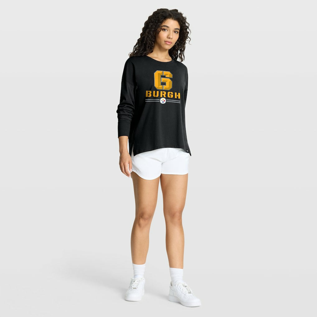 Pittsburgh Steelers Women's Hometown Legacy Long Sleeve T-Shirt Black