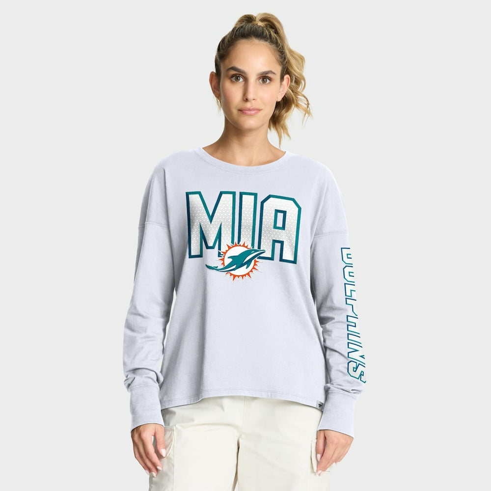 Miami Dolphins Women's Hometown Legacy Long Sleeve T-Shirt White
