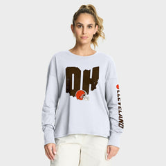 Cleveland Browns Women's Hometown Legacy Long Sleeve T-Shirt White