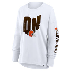 Cleveland Browns Women's Hometown Legacy Long Sleeve T-Shirt White