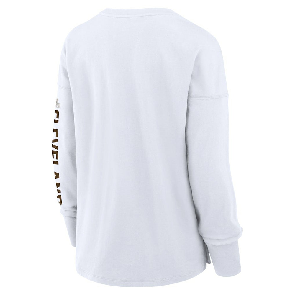 Cleveland Browns Women's Hometown Legacy Long Sleeve T-Shirt White