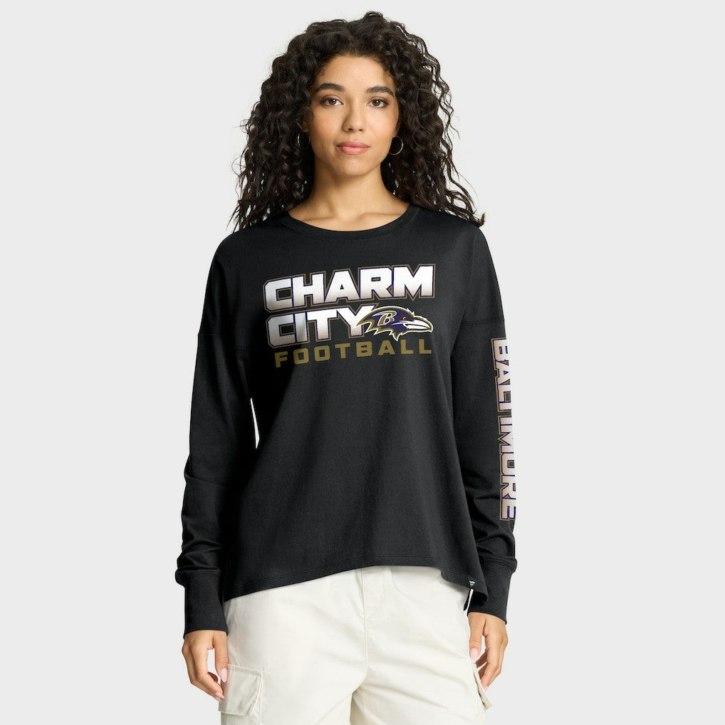 Baltimore Ravens Women's Hometown Legacy Long Sleeve T-Shirt Black