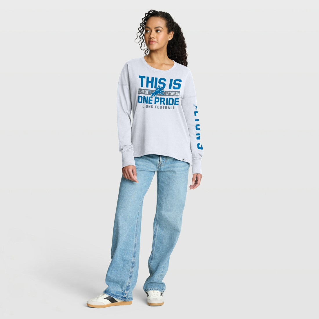 Detroit Lions Women's Hometown Legacy Long Sleeve T-Shirt White