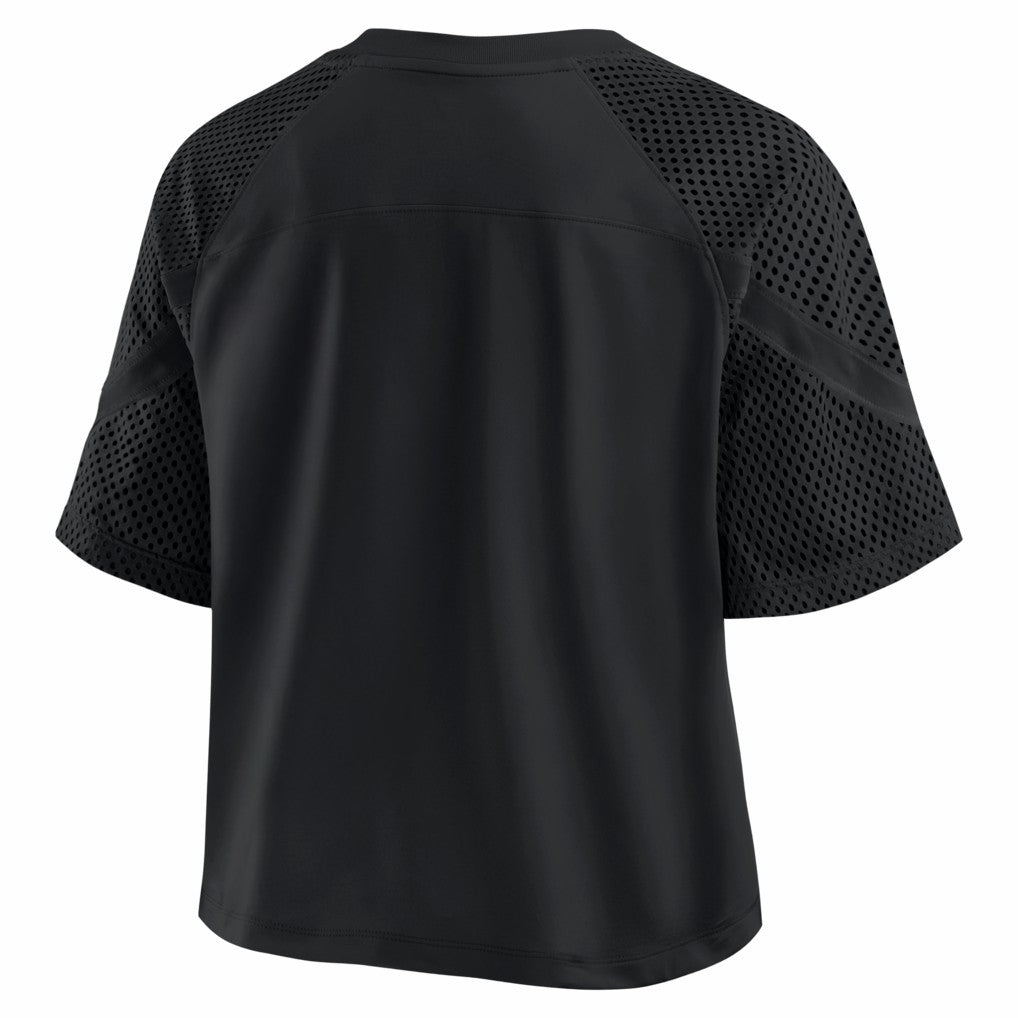 Kansas City Chiefs Women's Oversized Raglan V-Neck Blackout Fashion Jersey