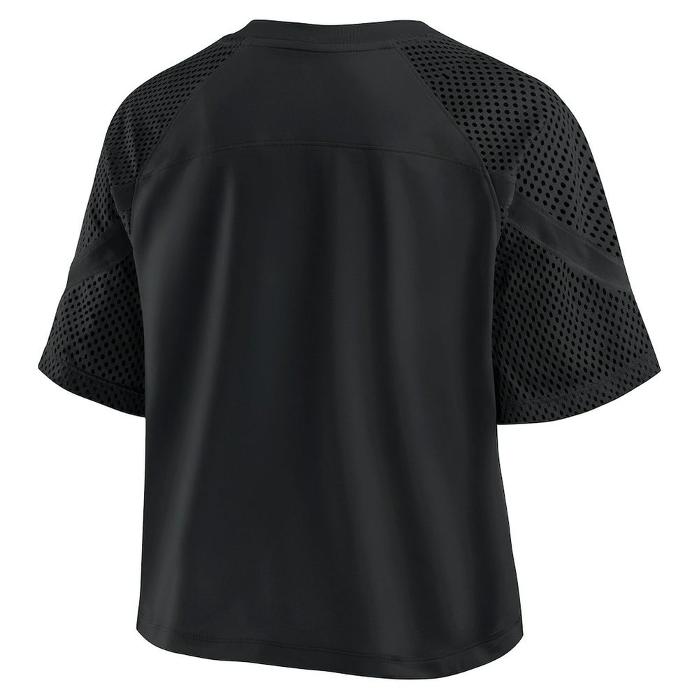 Miami Dolphins Women's Oversized Raglan V-Neck Blackout Fashion Jersey