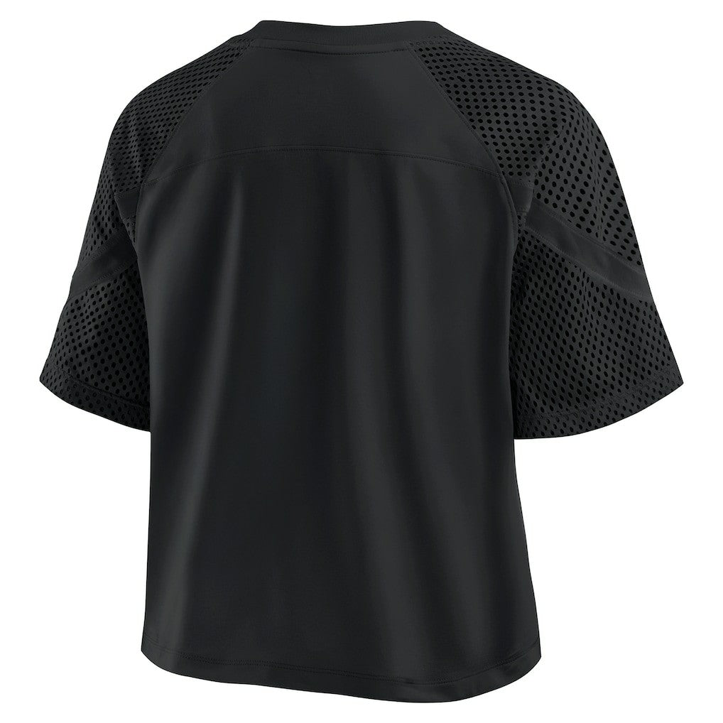 Philadelphia Eagles Women's Oversized Raglan V-Neck Blackout Fashion Jersey