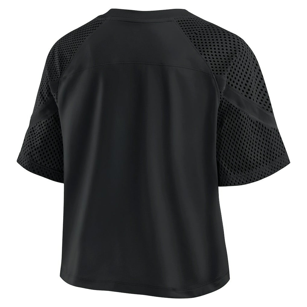 Philadelphia Eagles Women's Oversized Raglan V-Neck Blackout Fashion Jersey
