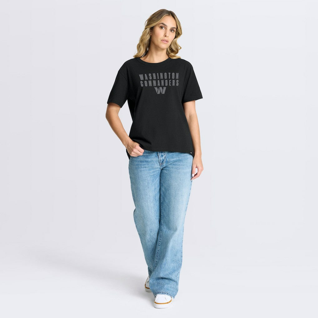 Washington Commanders Women's Blackout Kneel Down Legacy T-Shirt Black