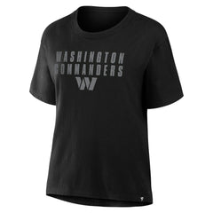 Washington Commanders Women's Blackout Kneel Down Legacy T-Shirt Black
