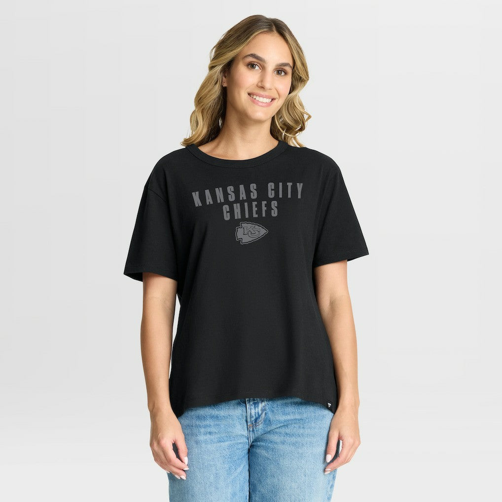 Kansas City Chiefs Women's Blackout Kneel Down Legacy T-Shirt Black