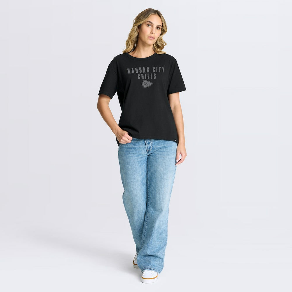 Kansas City Chiefs Women's Blackout Kneel Down Legacy T-Shirt Black