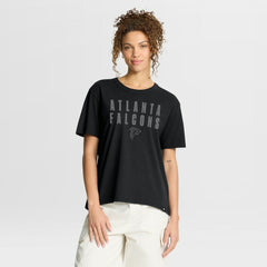 Atlanta Falcons Women's Blackout Kneel Down Legacy T-Shirt Black