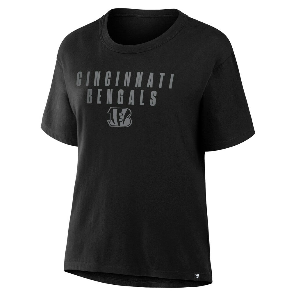 Cincinnati Bengals Women's Blackout Kneel Down Legacy T-Shirt Black