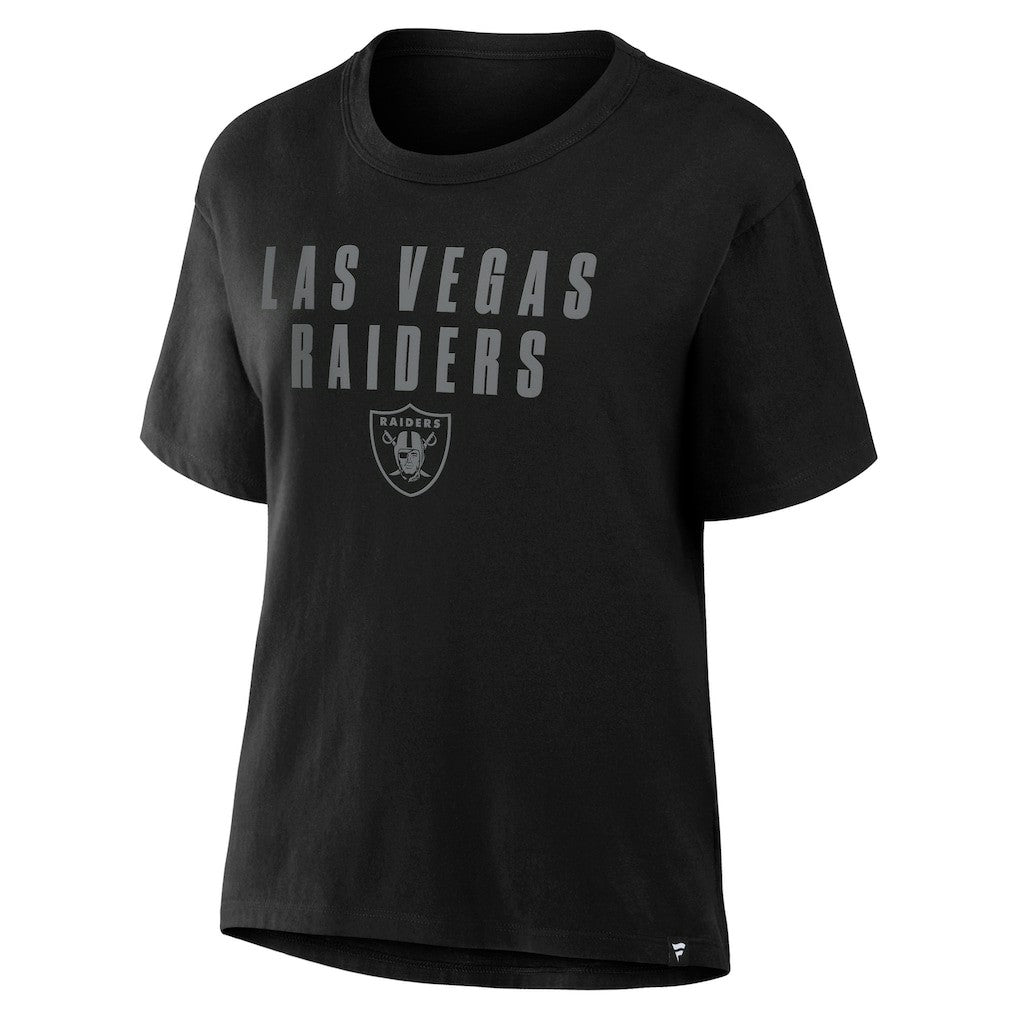 Las Vegas Raiders Women's Blackout Kneel Down Legacy T-Shirt Black