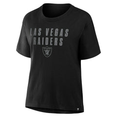 Las Vegas Raiders Women's Blackout Kneel Down Legacy T-Shirt Black