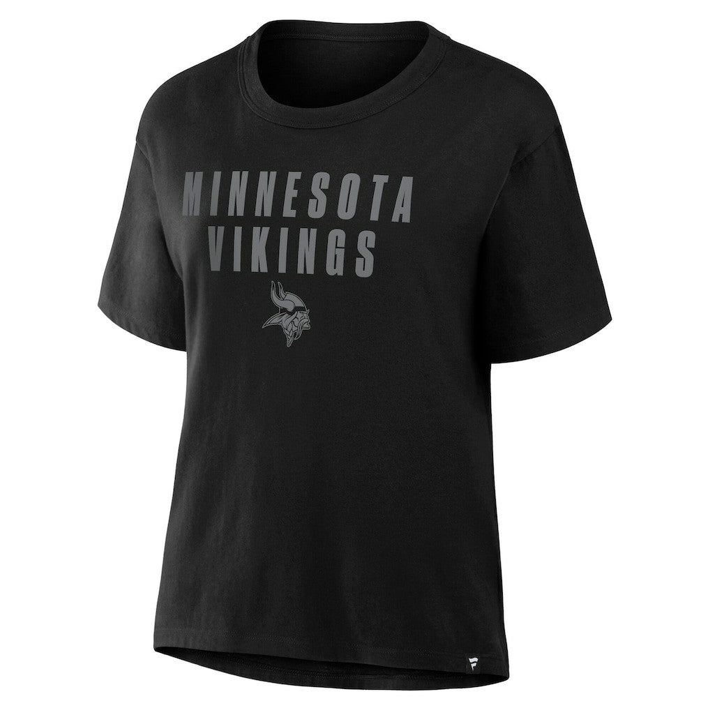 Minnesota Vikings Women's Blackout Kneel Down Legacy T-Shirt Black
