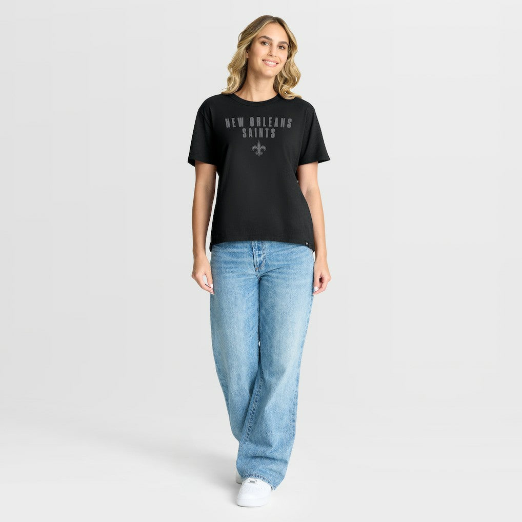 New Orleans Saints Women's Blackout Kneel Down Legacy T-Shirt Black