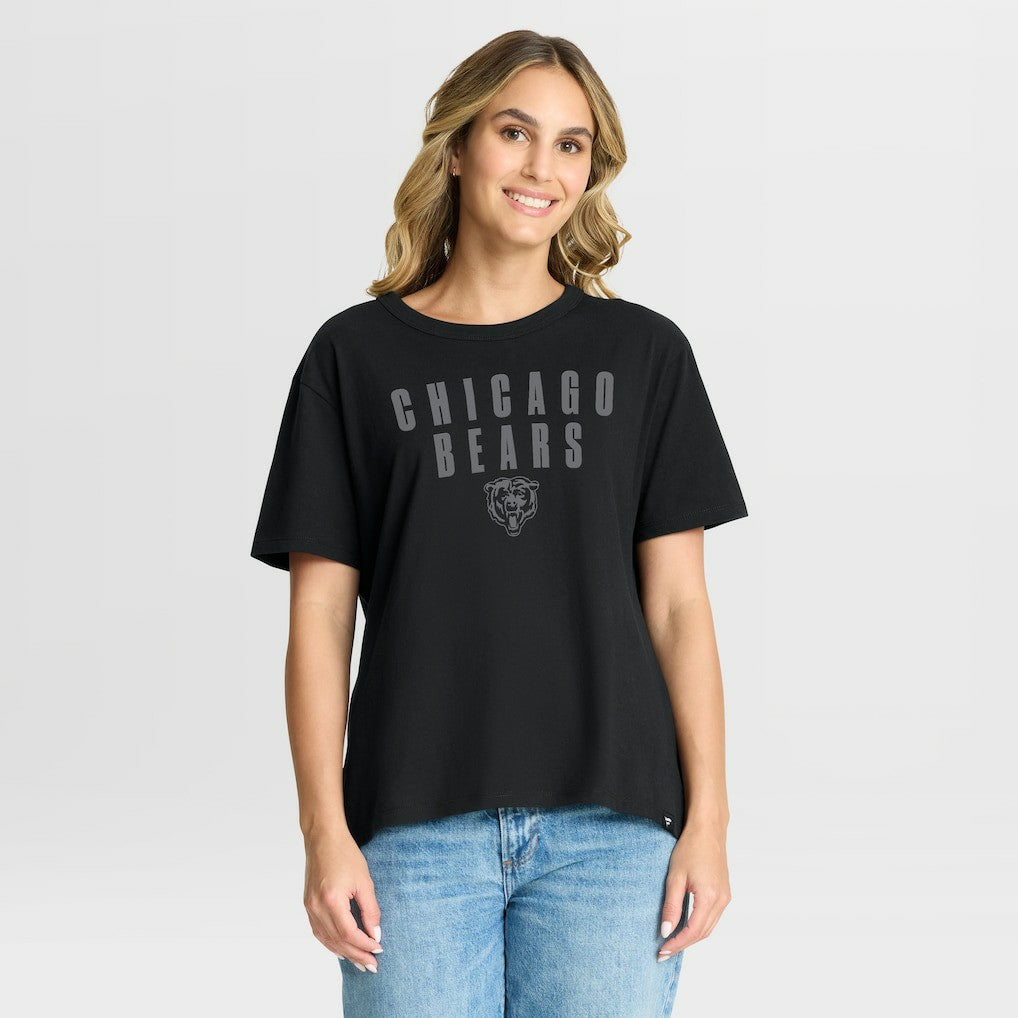 Chicago Bears Women's Blackout Kneel Down Legacy T-Shirt Black