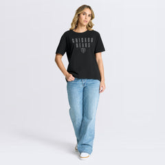 Chicago Bears Women's Blackout Kneel Down Legacy T-Shirt Black