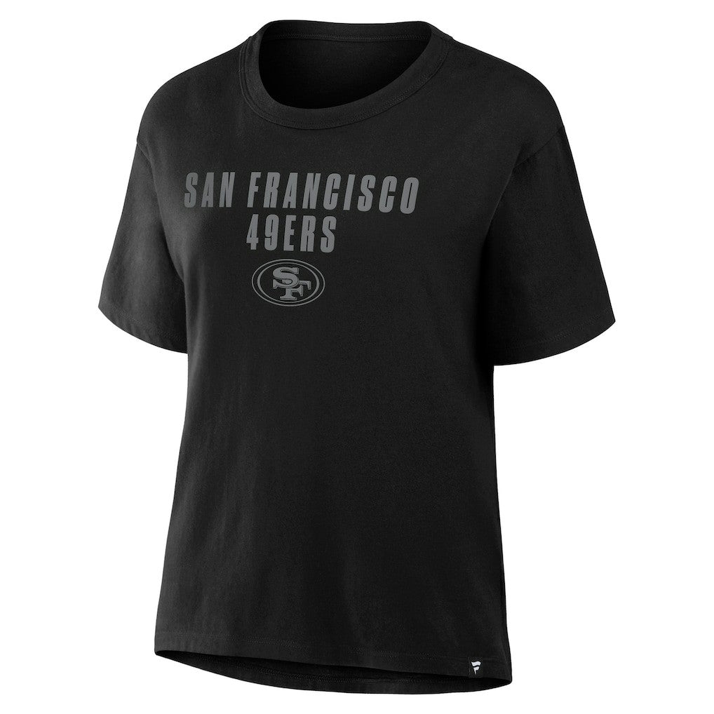 San Francisco 49ers Women's Blackout Kneel Down Legacy T-Shirt Black