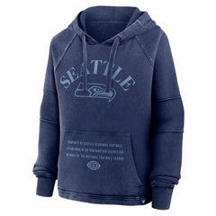 Seattle Seahawks Women's Oversized Raglan Gridiron Hoodie Navy