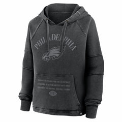 Philadelphia Eagles Women's Oversized Raglan Gridiron Hoodie Black