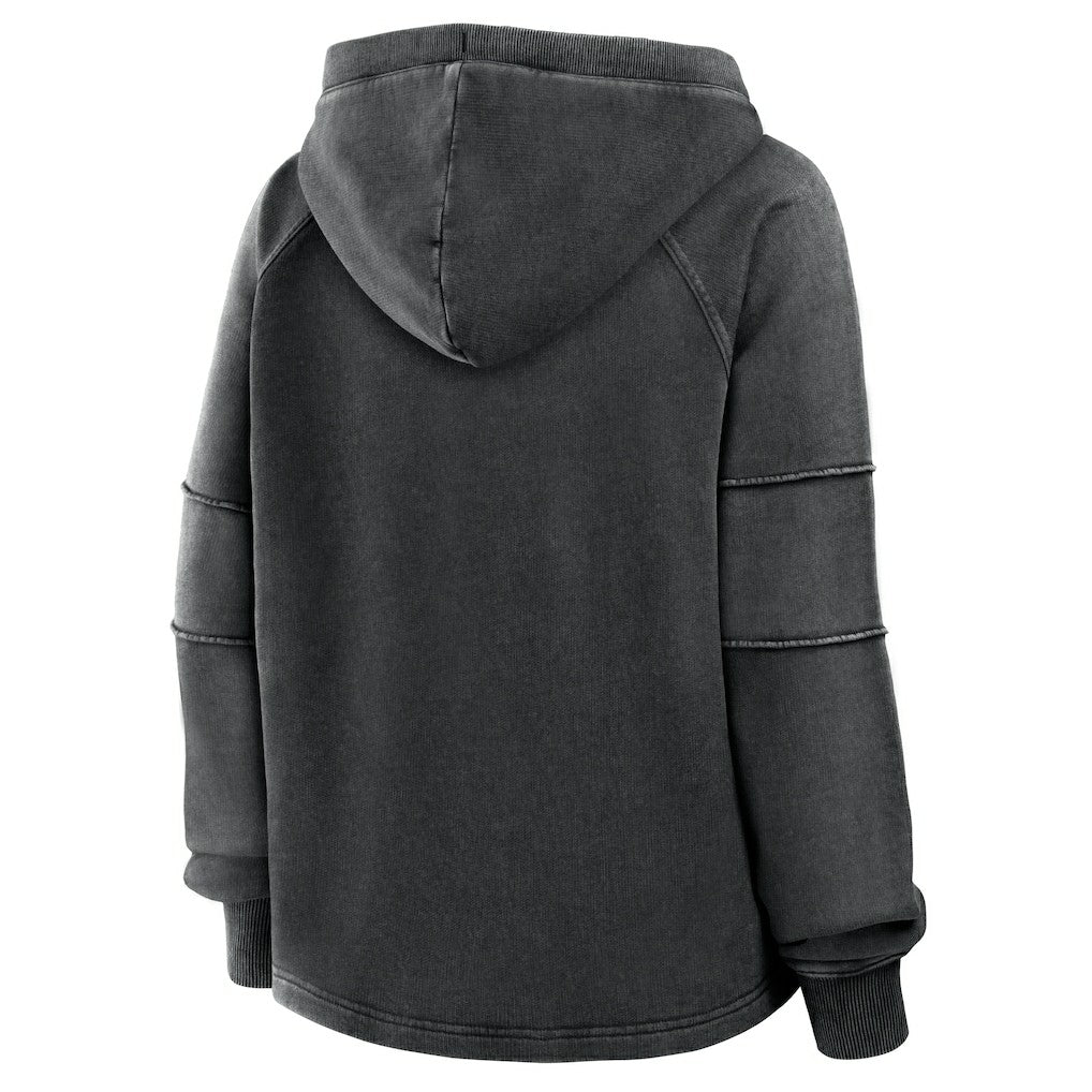 San Francisco 49ers Women's Oversized Raglan Gridiron Hoodie Black