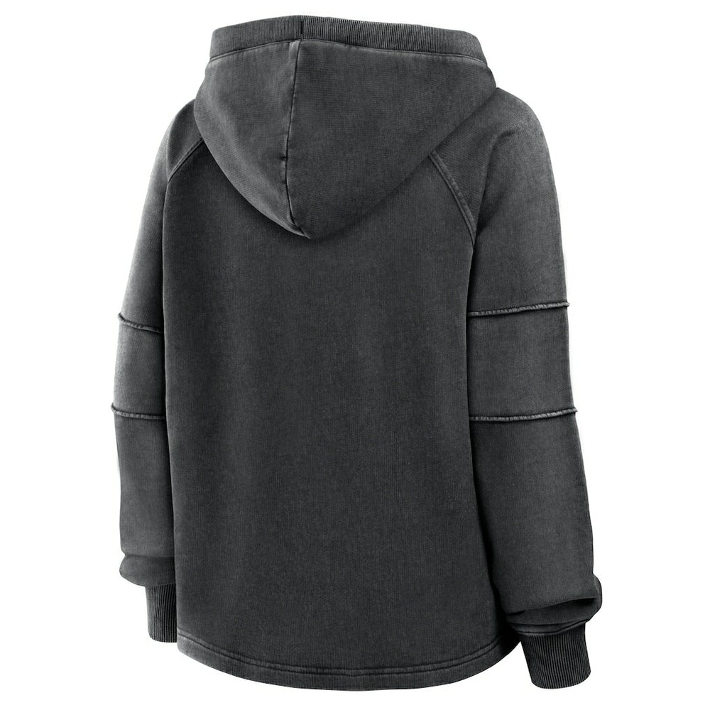San Francisco 49ers Women's Oversized Raglan Gridiron Hoodie Black