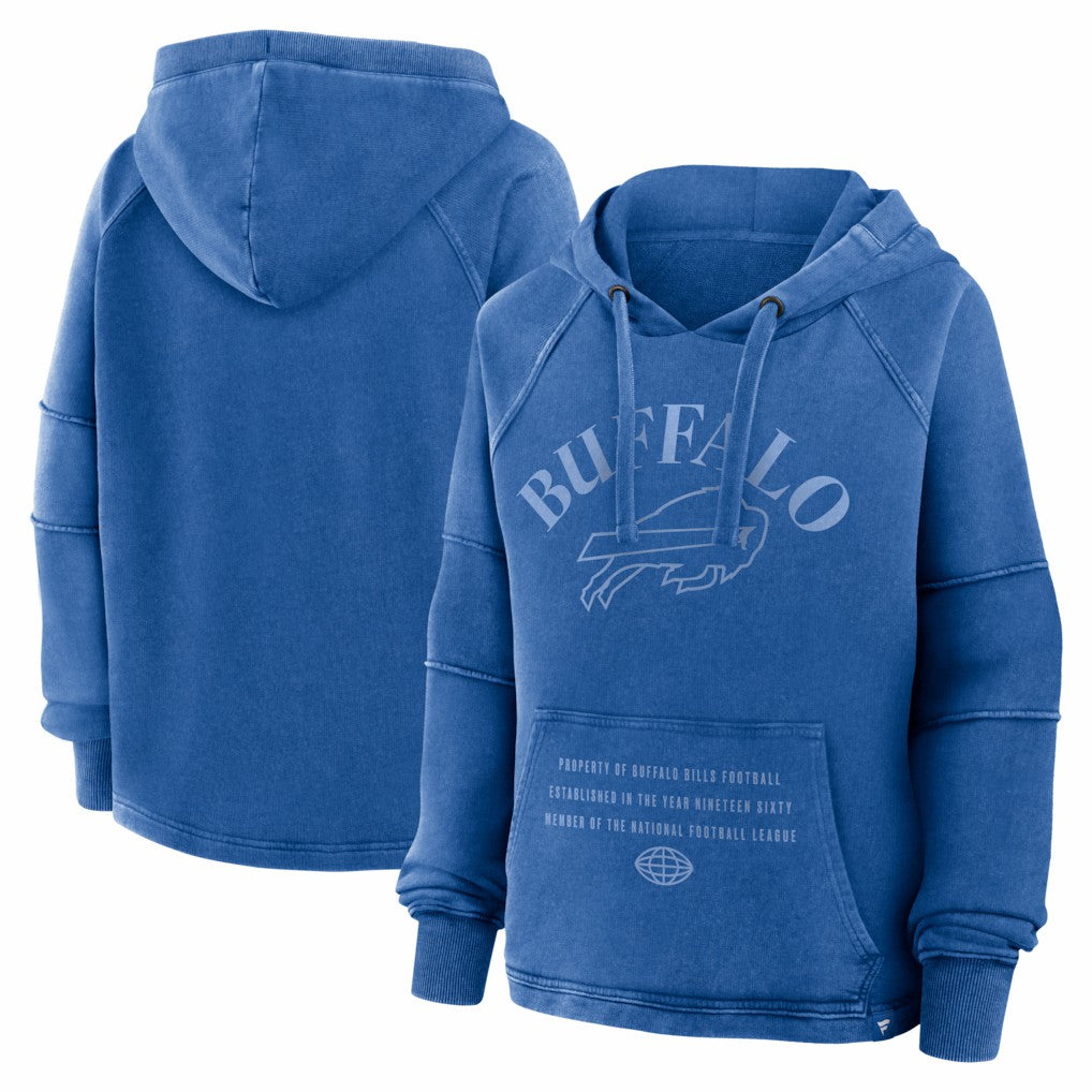 Buffalo Bills Women's Oversized Raglan Gridiron Hoodie Royal