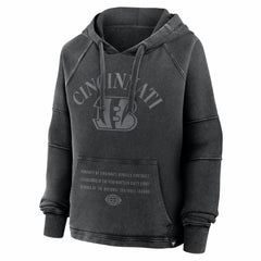 Cincinnati Bengals Women's Oversized Raglan Gridiron Hoodie Black