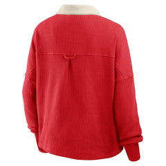 San Francisco 49ers Women's Oversized Hometown Premium Thermal Long Sleeve Shirt Scarlet