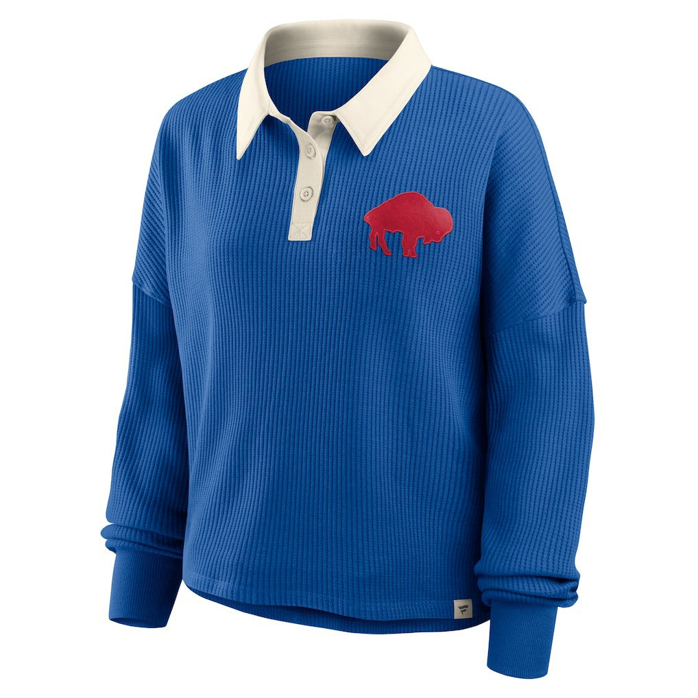 Buffalo Bills Women's Oversized Hometown Premium Thermal Long Sleeve Shirt Royal