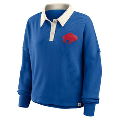 Buffalo Bills Women's Oversized Hometown Premium Thermal Long Sleeve Shirt Royal