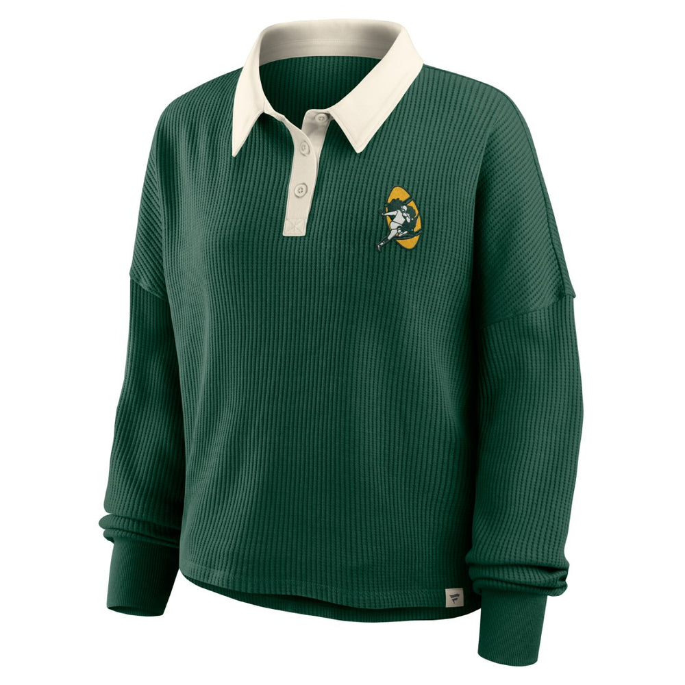 Green Bay Packers Women's Oversized Hometown Premium Thermal Long Sleeve Shirt Green