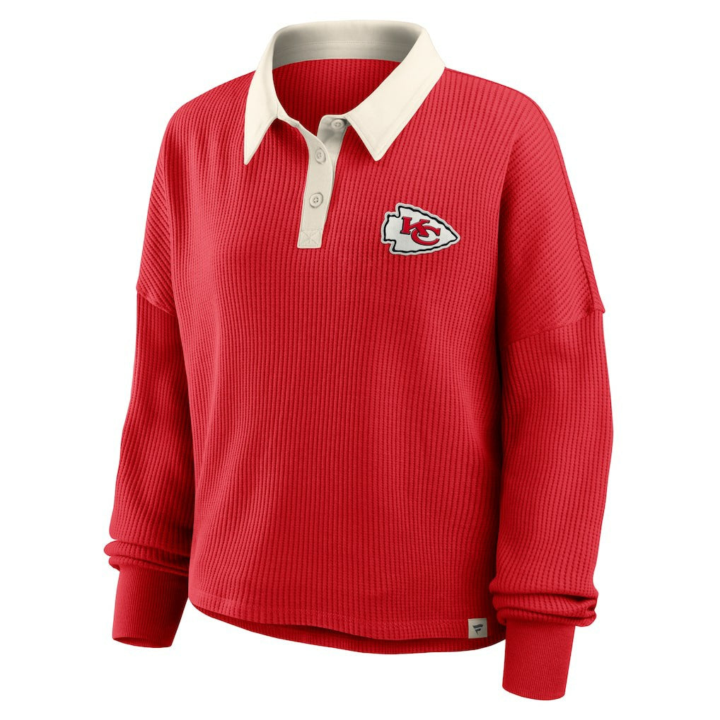Kansas City Chiefs Women's Oversized Hometown Premium Thermal Long Sleeve Shirt Red