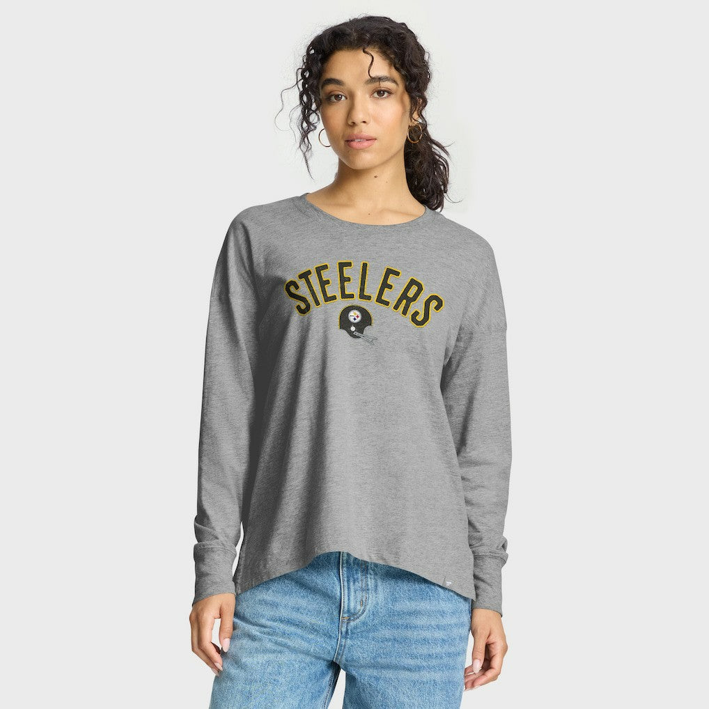 Pittsburgh Steelers Women's Hometown Legacy Long Sleeve T-Shirt Heather Gray